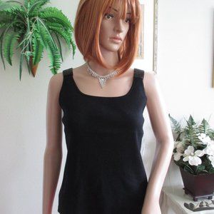 NWT - LIZ CLAIBORNE stretchy knit top with decorative straps - sz PM
